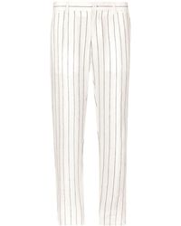 Dolce & Gabbana - Pantalon en lin à fines rayures - Lyst