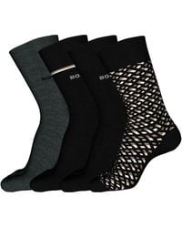 BOSS - Stripe-Patterned Cotton-Blend Socks (Pack Of Four) - Lyst