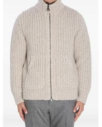 Roberto Collina - Ribbed Zipped Cardigan - Lyst