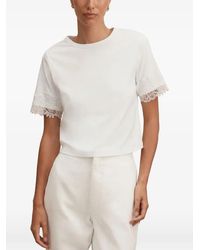 EVER NEW - Rosemary Lace-Trim T-Shirt - Lyst