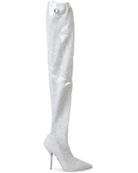Dolce & Gabbana - Sequin-Embellished Pointed-Toe Boots - Lyst