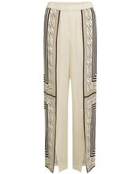 KARL LAGERFELD - Pantalon Palazzo À Détails Imprimés - Lyst