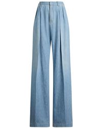 Ralph Lauren - Livie Pleated Straight-Leg Jeans - Lyst