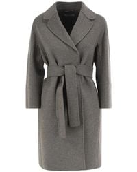 Max Mara - Belted Wool Coat - Lyst