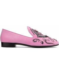 Damen Schuhe Flache Schuhe Mokassins und Slipper Giuseppe Zanotti Gzxswaelee Loafer in Pink 