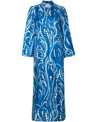 LaDoubleJ Polipo Kaftan Jurk - Blauw