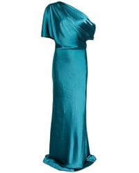 Amsale - Off-Shoulder Draped Maxi Dress - Lyst