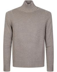 Ballantyne - Ribbed-Knit Roll-Neck Sweater - Lyst