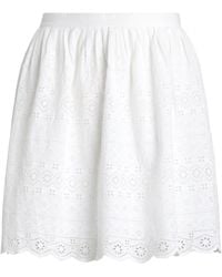 Polo Ralph Lauren - Broderie Anglaise Cotton Skirt - Lyst