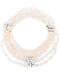 Alessandra Rich - Triple-Strand Crystal-Embellished Necklace - Lyst