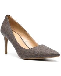 MICHAEL Michael Kors - Monogram-Print Stiletto Pumps - Lyst
