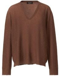 Fabiana Filippi - Maglione Con Paillettes E Scollo A V - Lyst