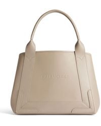Balenciaga - Embossed-logo Leather Tote Bag - Lyst