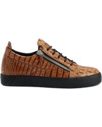 Giuseppe Zanotti - Zapatillas Frankie con efecto piel de cocodrilo - Lyst