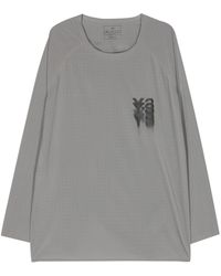 Y-3 - Perforiertes T-Shirt mit Logo-Print - Lyst