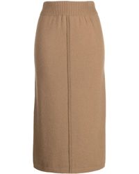 Pringle of Scotland - Elasticated-Waist Wool-Cashmere Blend Skirt - Lyst