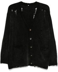 R13 - Raw-Cut Fine-Knit Cardigan - Lyst