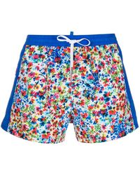 DSquared² - Floral-Print Swim Shorts - Lyst