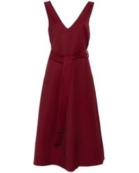 P.A.R.O.S.H. - V-Neck Belted Dress - Lyst