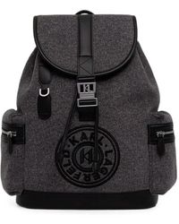 KARL LAGERFELD - Logo-Patch Buckle-Fastening Backpack - Lyst