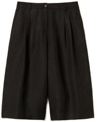 Twinset - Bermuda En Lin Mélangé À Plis - Lyst