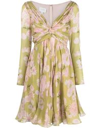 Giambattista Valli - Floral-print Silk Minidress - Lyst