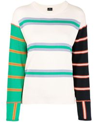 PS by Paul Smith - Maglione girocollo a righe - Lyst