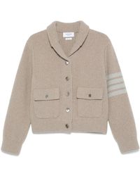 Thom Browne - 4 Bar Stripes Tuck Ribbed Bomber Jacket - Lyst