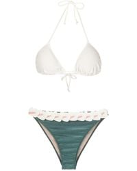Adriana Degreas - Flower-detailing Triangle-shape Bikini - Lyst