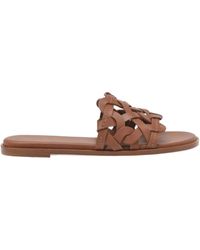 Gianvito Rossi - Amalfi Woven Leather Sandals - Lyst
