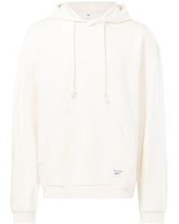 Reebok - Logo-Patch Pouch-Pocket Hoodie - Lyst