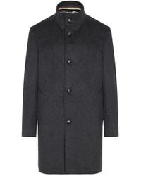 BOSS - Button-Up Coat - Lyst