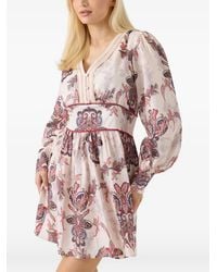Guess - Catherine Paisley-Print Flare Mini Dress - Lyst
