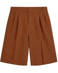 A PAPER KID - Pleated Linen Shorts - Lyst