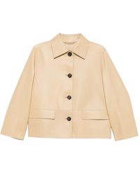 TOTEME - Button-Up Leather Jacket - Lyst