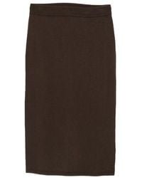 Marc O' Polo - Ribbed-Knit Slit-Detail Midi Skirt - Lyst