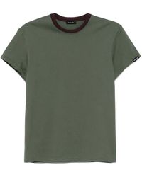 Mugler - T-Shirt Met Geribbelde Afwerking - Lyst