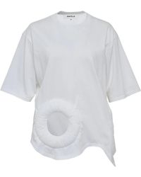Enfold - T-Shirt mit wattiertem Detail - Lyst