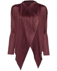 Pleats Please Issey Miyake - Pleated Buttoned Blouse - Lyst