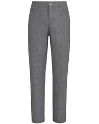 Brunello Cucinelli - Virgin Wool Flannel Five-Pocket Trousers - Lyst