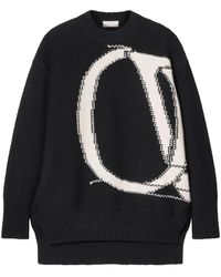 Off-White c/o Virgil Abloh - Ow Maxi Logo Knitwear, Long Sleeves, 100% Wool - Lyst