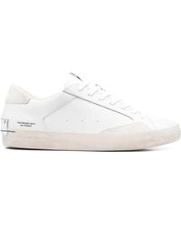 Crime London - Distressed-Effect Leather Sneakers - Lyst