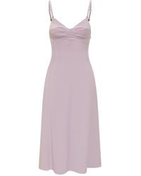 Elisabetta Franchi - Lace-Up Midi Dress - Lyst