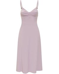 Elisabetta Franchi - Lace-Up Midi Dress - Lyst