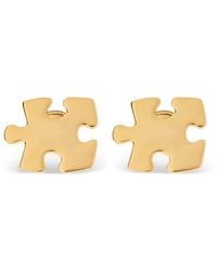 Moschino - Puzzle-Piece Clip-On Earrings - Lyst