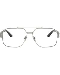 Versace - Metal-Frame Pilot-Frame Glasses - Lyst