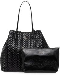 Guess - Quilted Logo-Plaque Tote Bag - Lyst