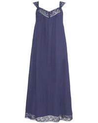 Eres - Meridienne Lace-trimmed Long Nightdress - Lyst