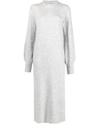 Calvin Klein - Long Puff Sleeves Knitted Dress - Lyst