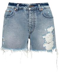 SER.O.YA - Shorts Denim Mia Con Effetto Vissuto - Lyst